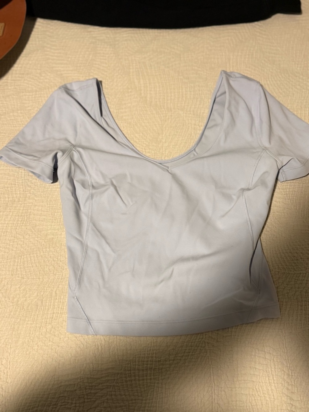 lululemon athletica Scoop Neck Short Sleeve Top in Pale Blue